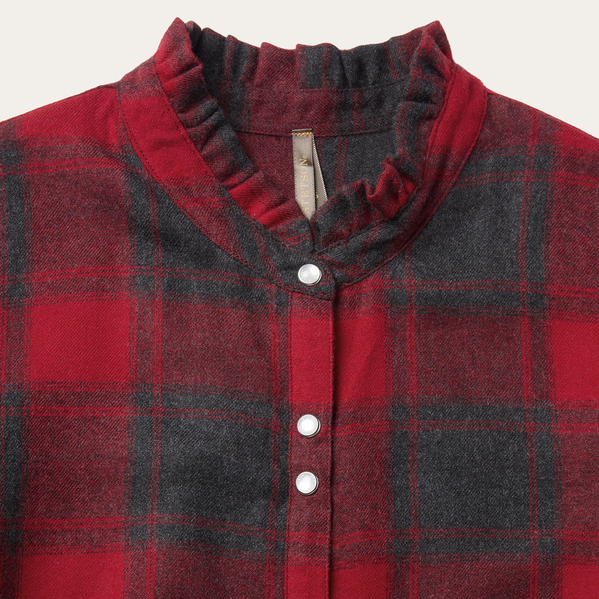 Buffalo Plaid Prairie Shirt Dress Red - Stetson