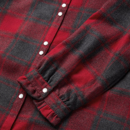 Buffalo Plaid Prairie Shirt Dress Red - Stetson