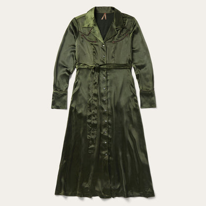 Satin Western Dress Green - Stetson