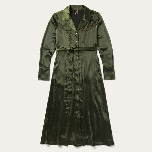 Satin Western Dress Green - Stetson