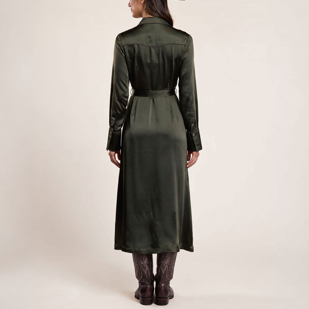 Satin Western Dress Green - Stetson