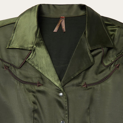 Satin Western Dress Green - Stetson