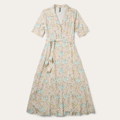 Prairie Floral Short Sleeve Dress White - Stetson