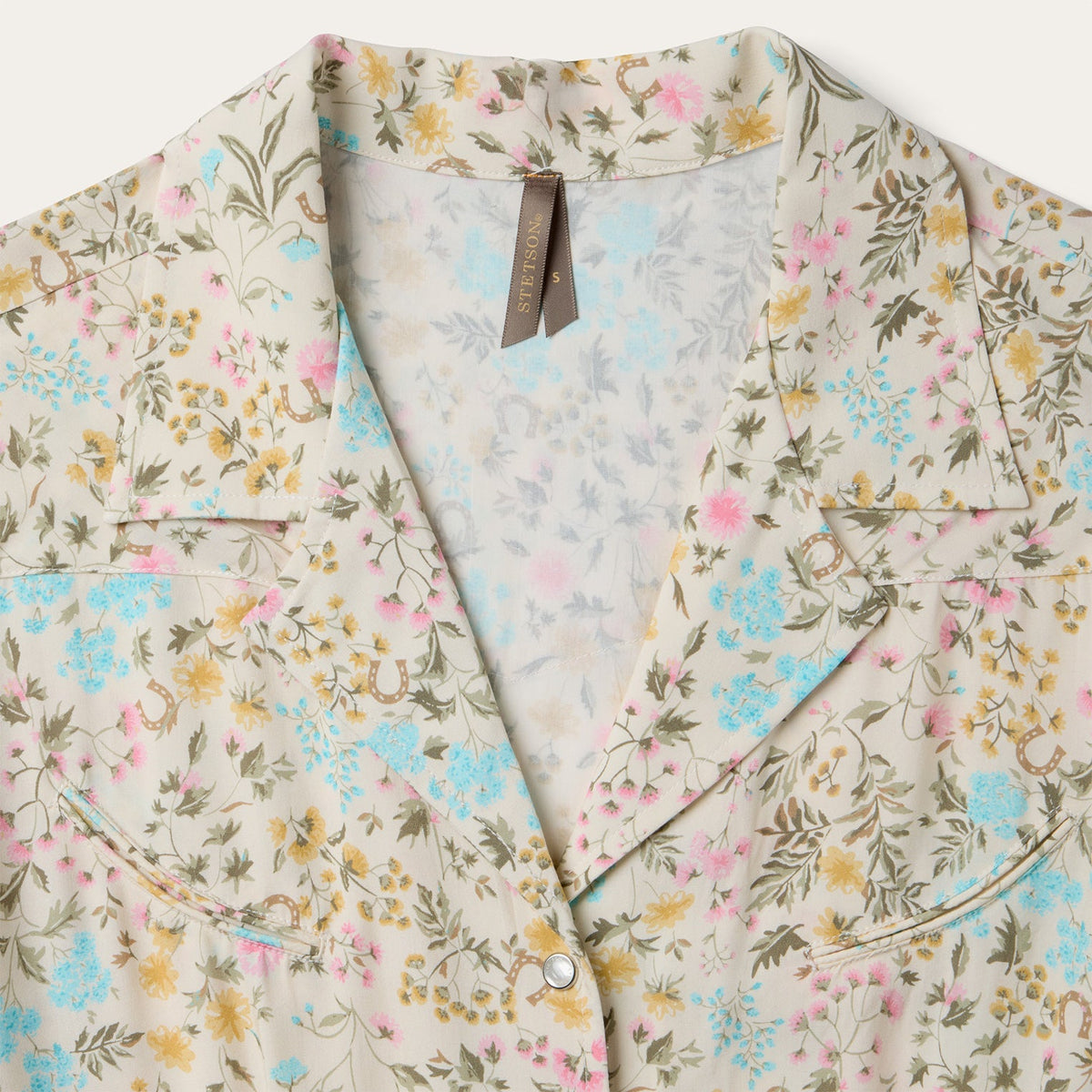 Prairie Floral Short Sleeve Dress White - Stetson
