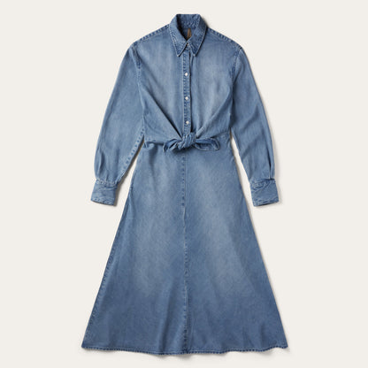 Denim Tie-Front Dress Blue - Stetson