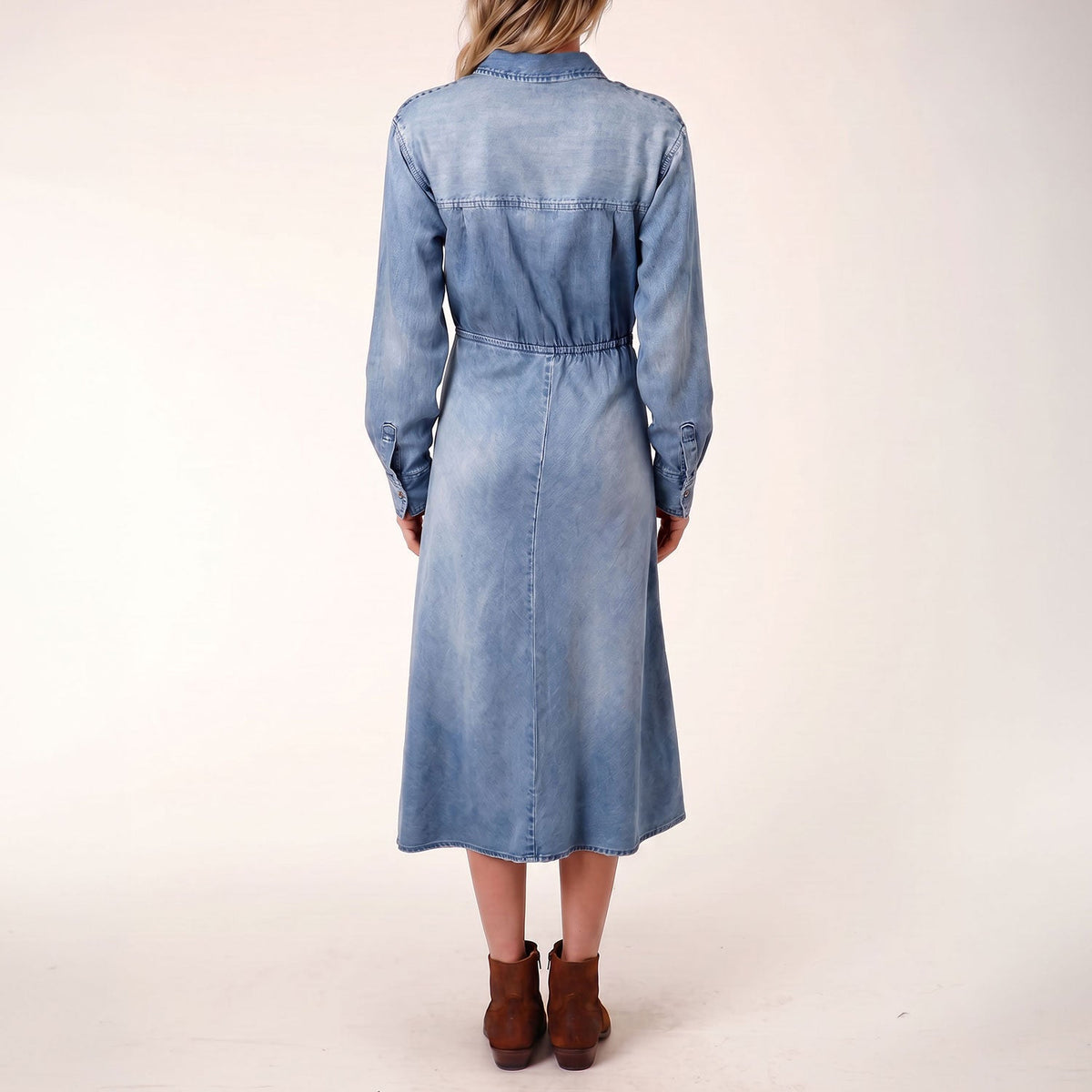 Denim Tie-Front Dress Blue - Stetson