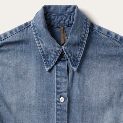 Denim Tie-Front Dress Blue - Stetson