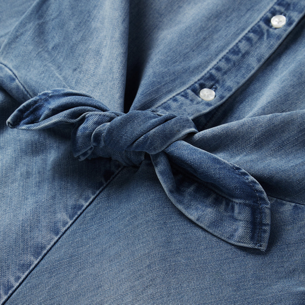 Denim Tie-Front Dress Blue - Stetson