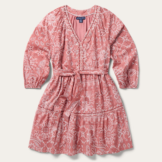 Tommy Bahama x Stetson Bandana Bay 3/4-Sleeve Dress Faded Rose - Stetson