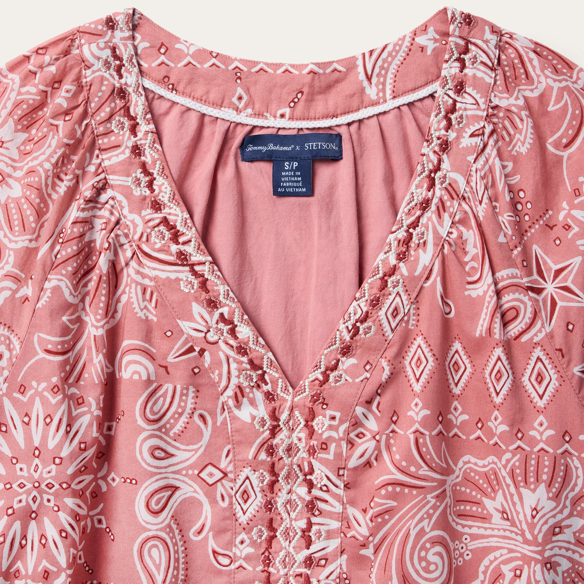 Tommy Bahama x Stetson Bandana Bay 3/4-Sleeve Dress Faded Rose - Stetson