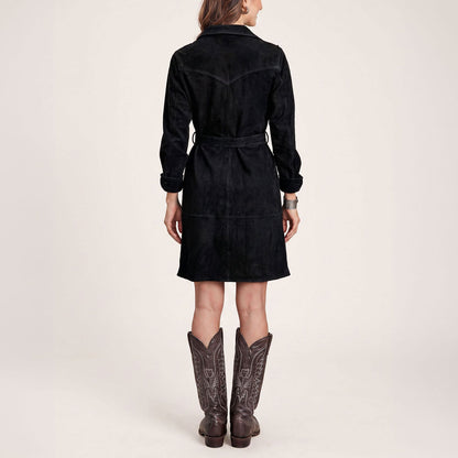 Suede Western Shirt Dress Black - Stetson