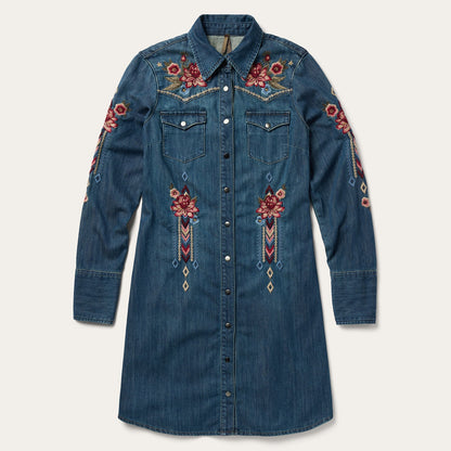 Lavish Denim Shirt Dress Blue - Stetson
