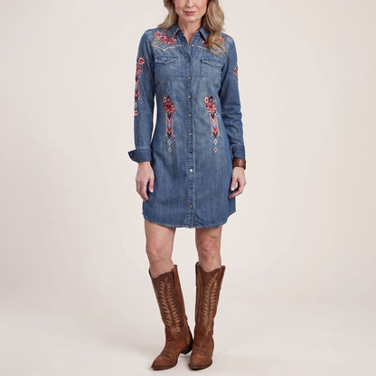 Lavish Denim Shirt Dress Blue - Stetson