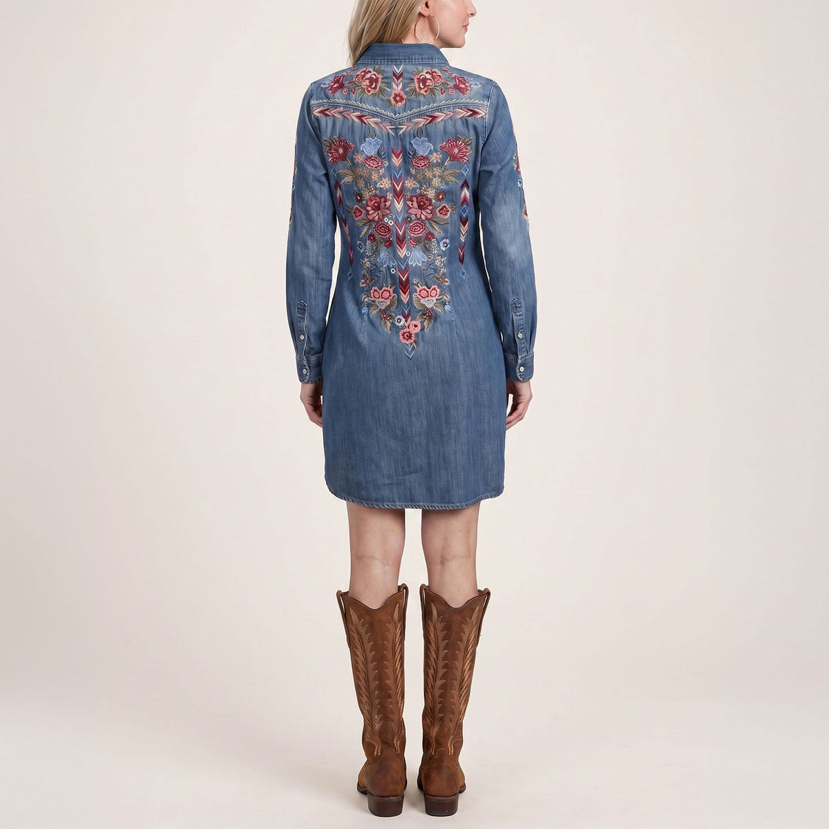 Lavish Denim Shirt Dress Blue - Stetson