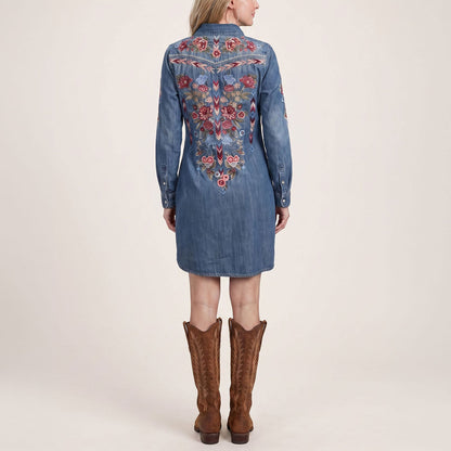 Lavish Denim Shirt Dress Blue - Stetson