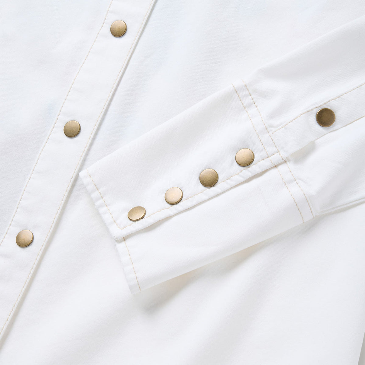 Embroidered Denim Dress White - Stetson