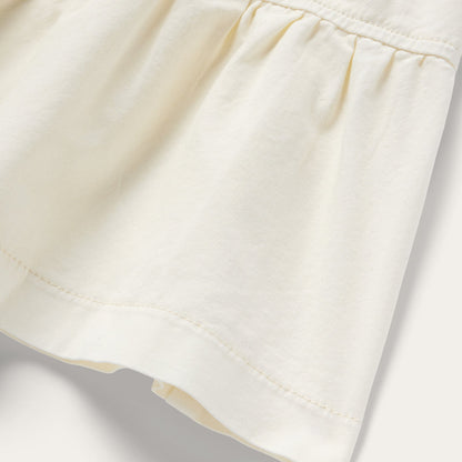 Cream Denim Tiered Dress White - Stetson