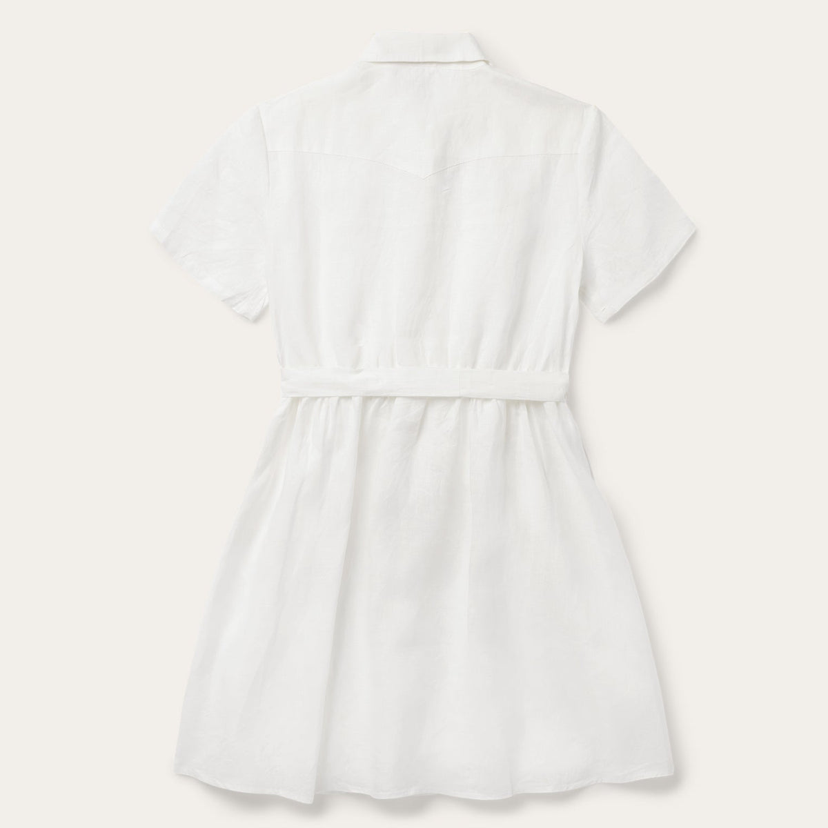White Linen Shirt Dress White - Stetson