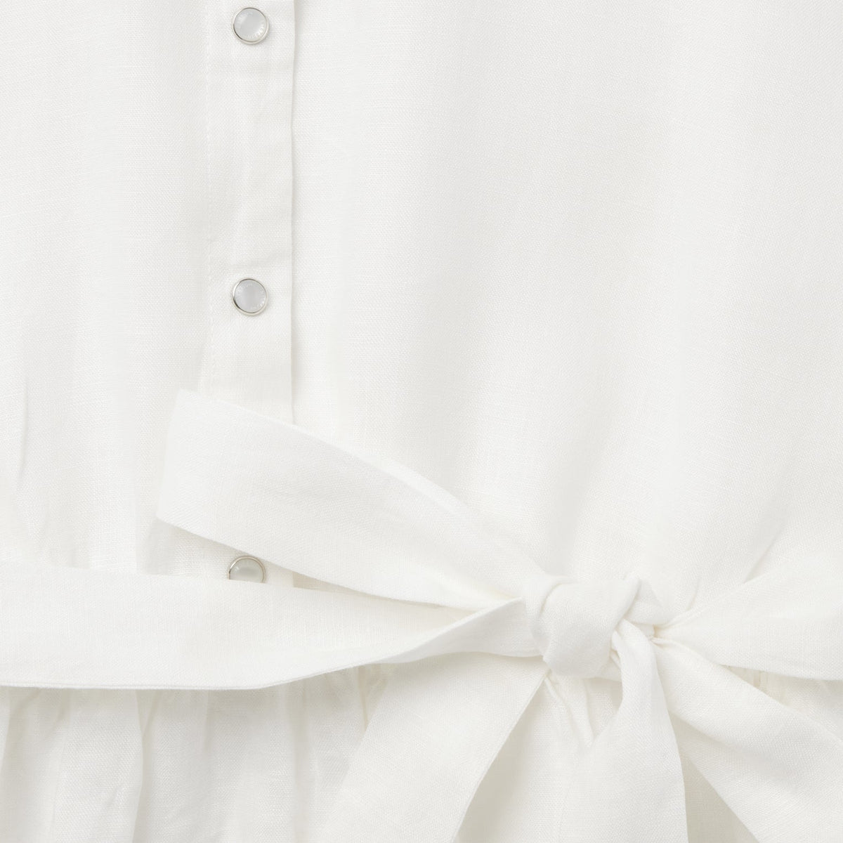 White Linen Shirt Dress White - Stetson