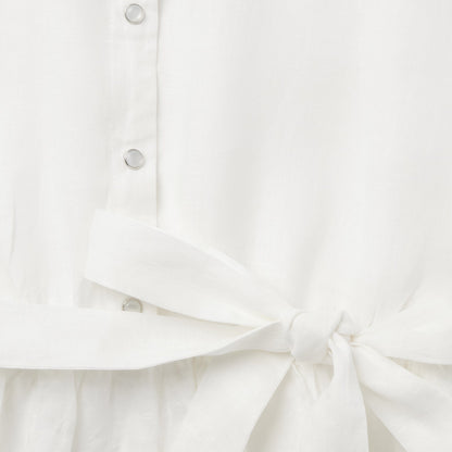 White Linen Shirt Dress White - Stetson