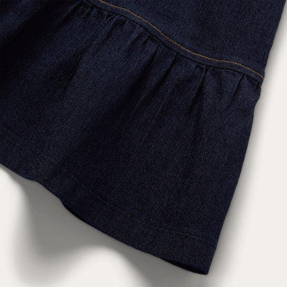 Dark Denim Dress With Contrast Top Stitching Blue - Stetson