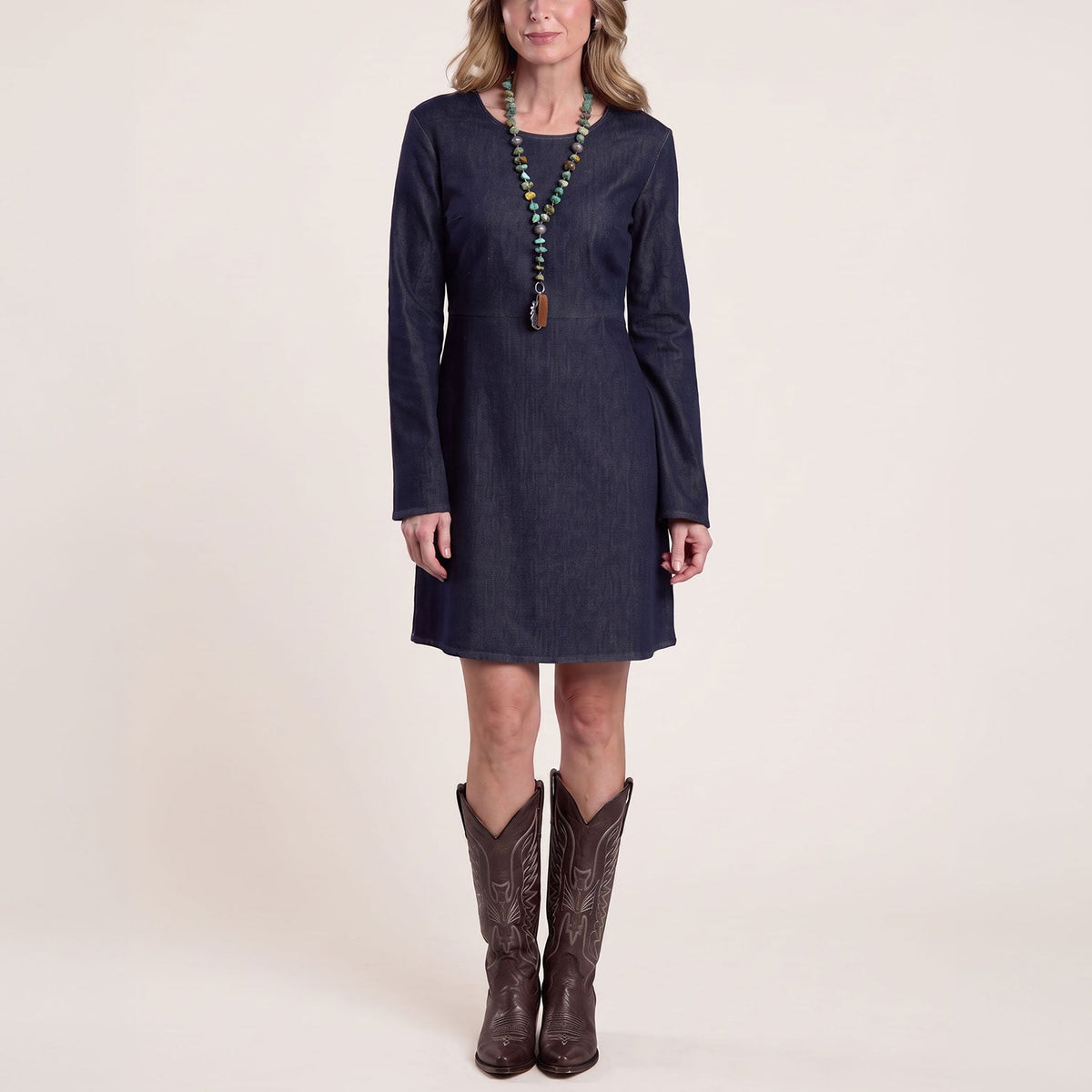 Dark Rinse Denim Dress Blue - Stetson