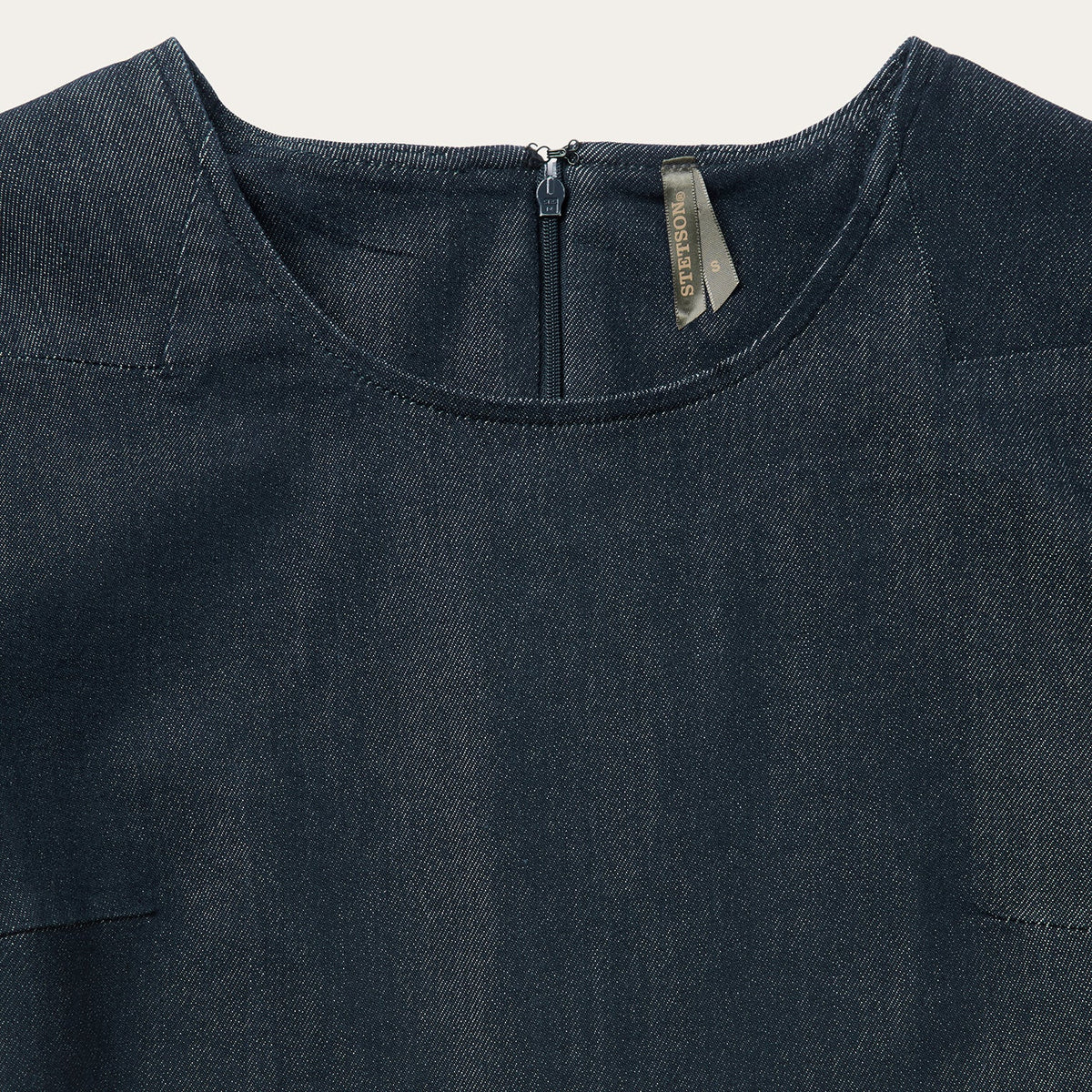 Dark Rinse Denim Dress Blue - Stetson