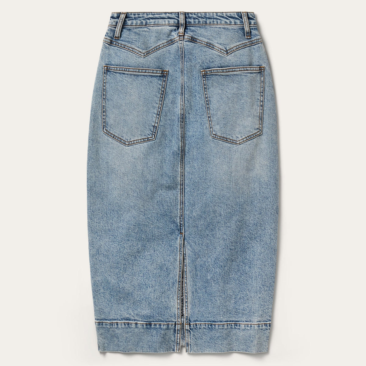 Denim Midi Skirt Washed Denim - Stetson
