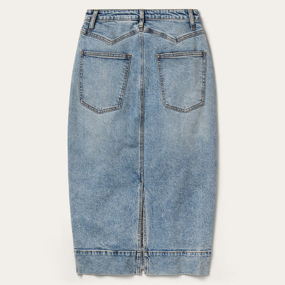 Denim Midi Skirt Washed Denim - Stetson