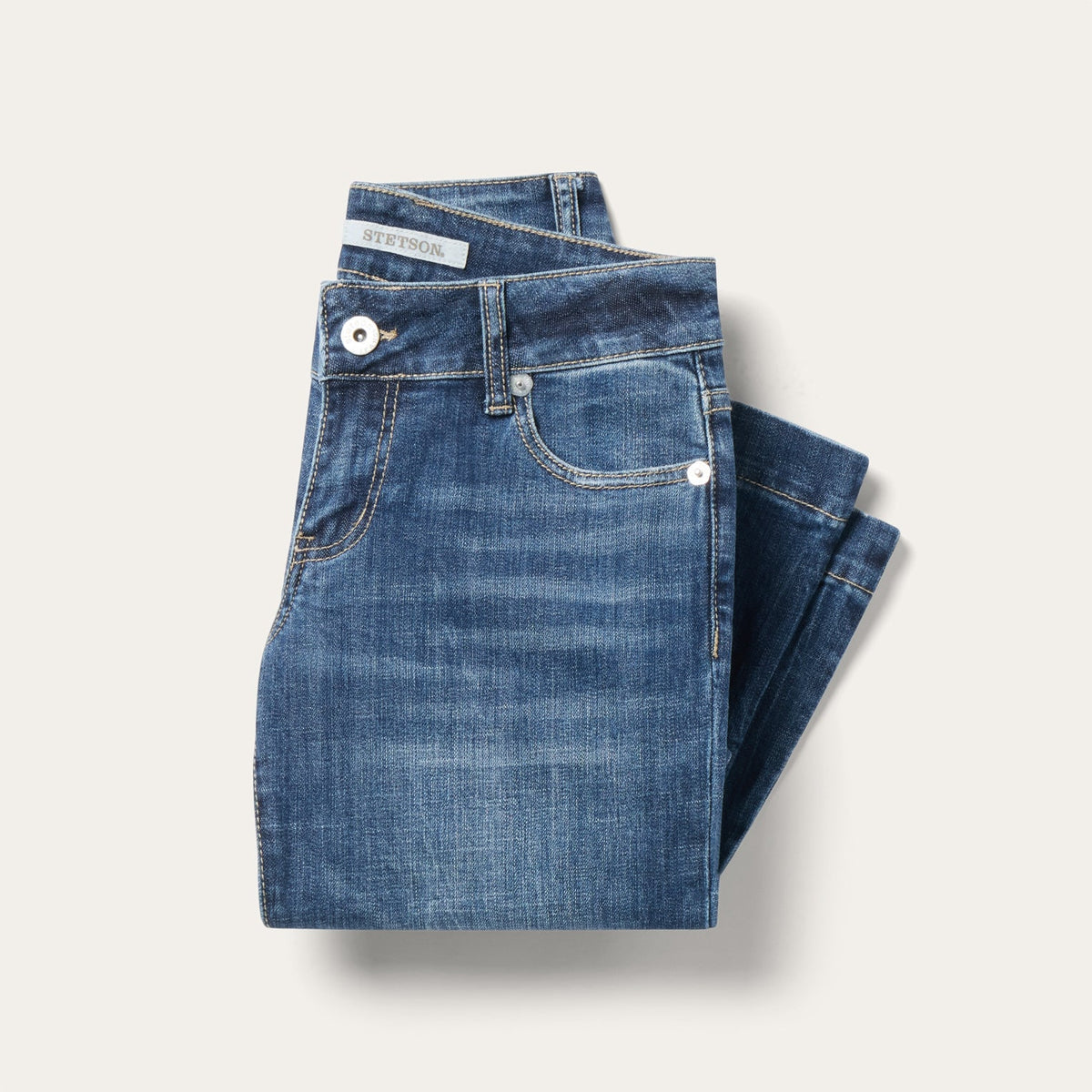 214 City Trouser Jeans Medium Blue - Stetson