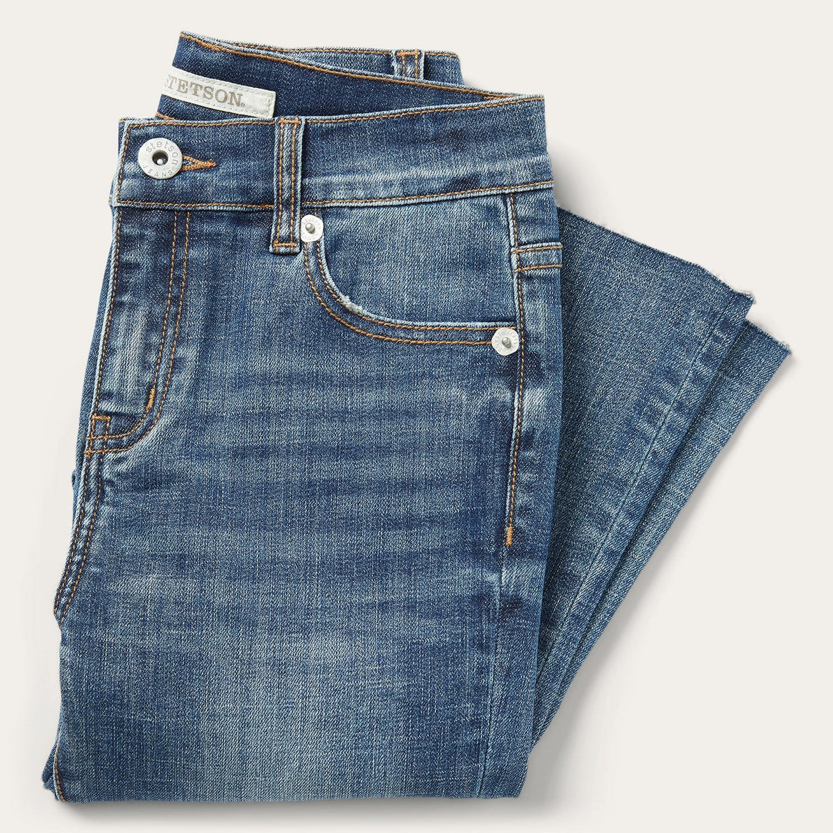921 High-Rise Flare Crop Jeans Medium Wash - Stetson