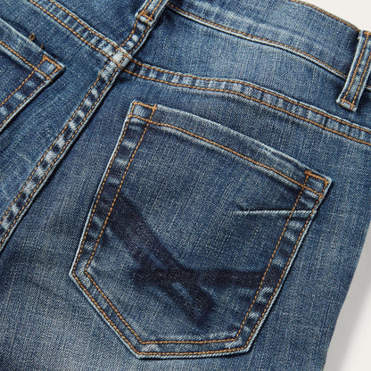 921 High-Rise Flare Crop Jeans Medium Wash - Stetson