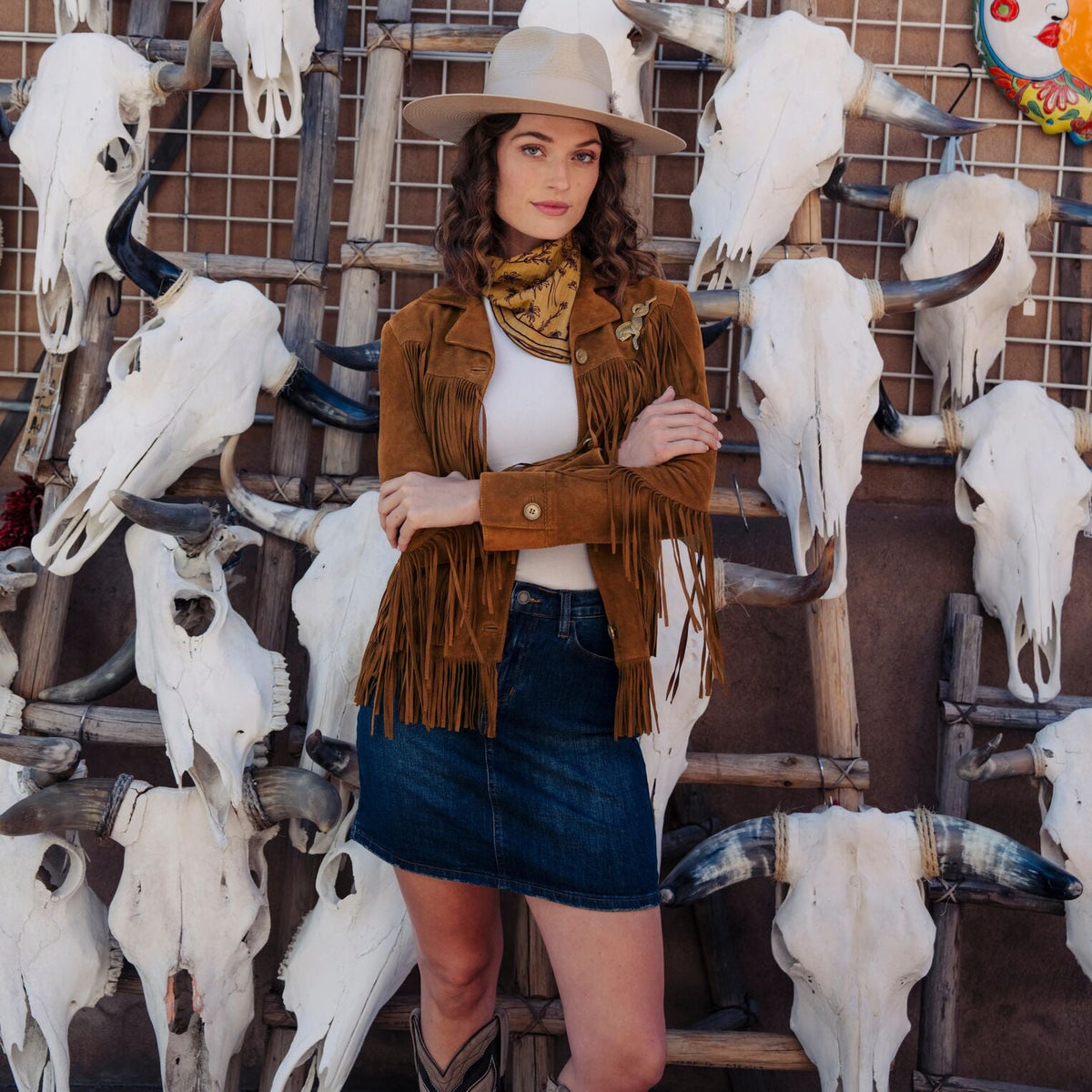 Stretch Denim 5-Pocket Skirt Blue - Stetson
