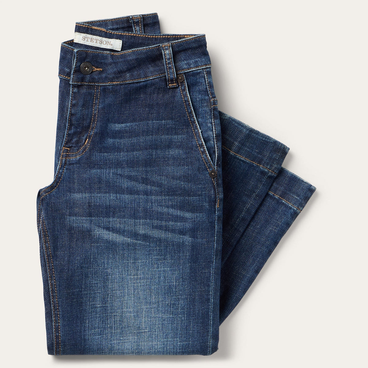 214 City Trouser Jeans Medium Dark Blue - Stetson