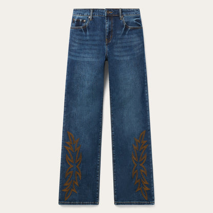 641 Mid-Rise Loose Bootcut Jeans Medium Blue - Stetson