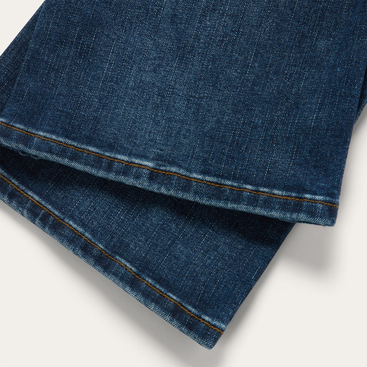 641 Mid-Rise Loose Bootcut Jeans Medium Blue - Stetson