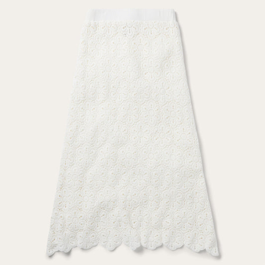 Crochet Midi Skirt White - Stetson