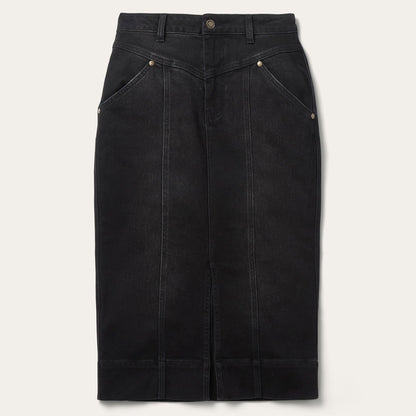 Denim Maxi Skirt Black - Stetson