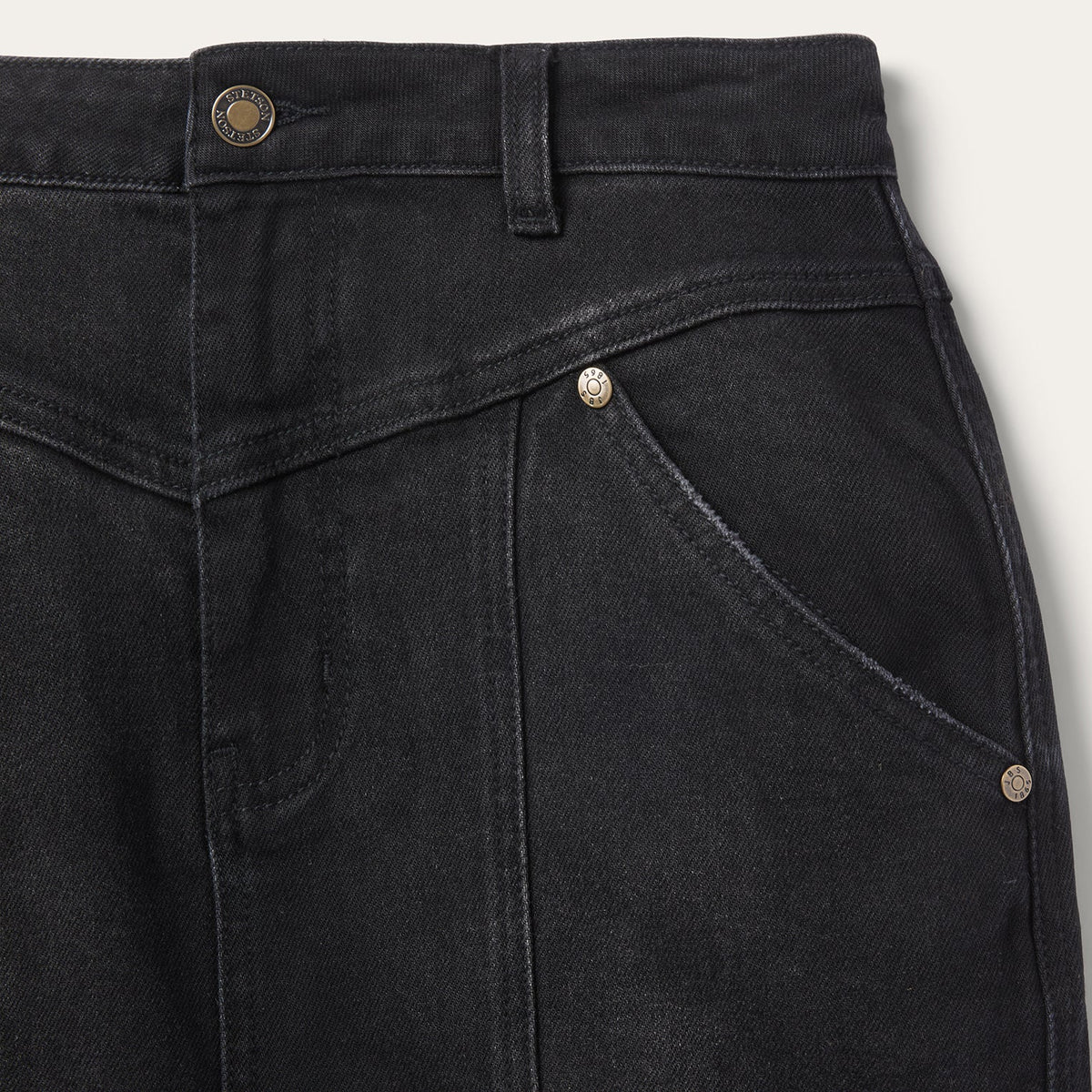 Denim Maxi Skirt Black - Stetson