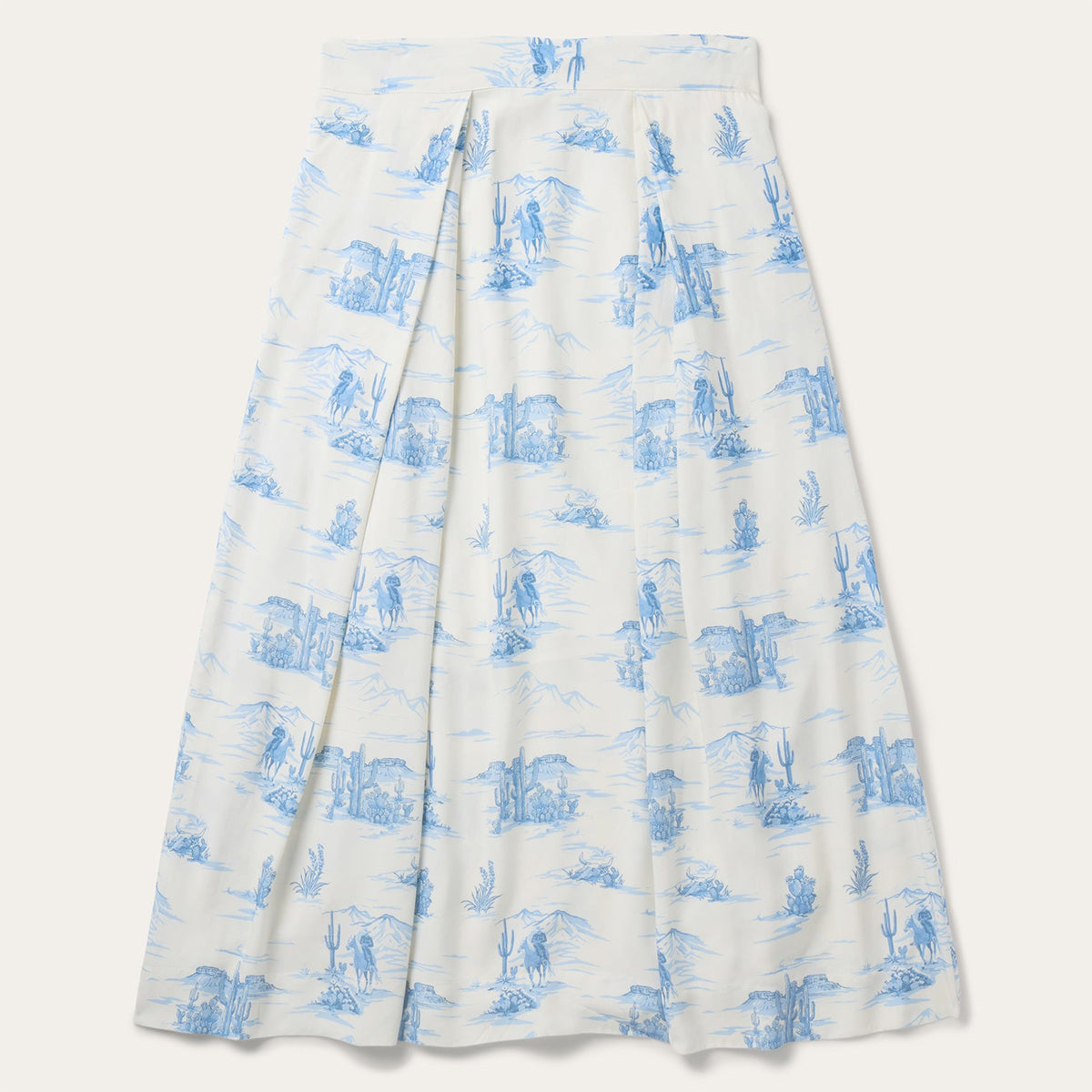 Indigo Trail Print Skirt White - Stetson