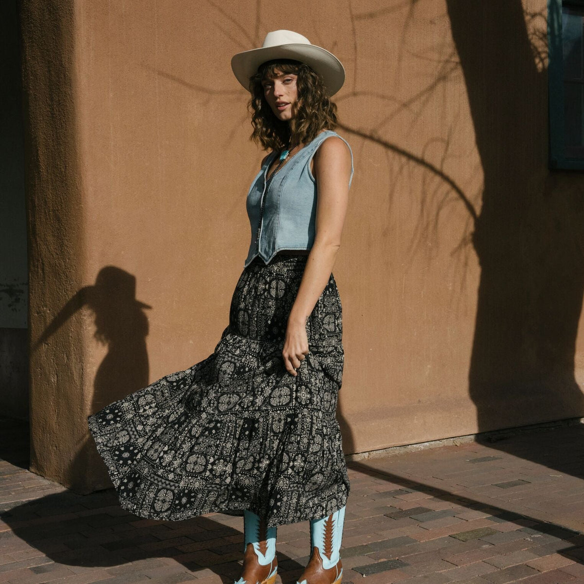 Bandana 3-Tiered Skirt Black - Stetson