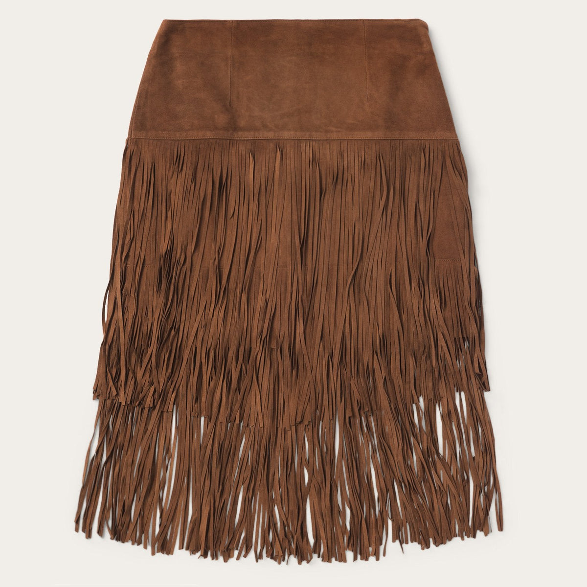 Suede Fringed Skirt Brown - Stetson