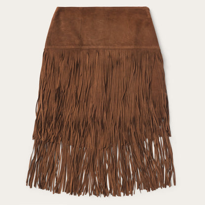 Suede Fringed Skirt Brown - Stetson