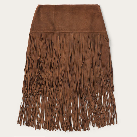 Suede Fringed Skirt Brown - Stetson