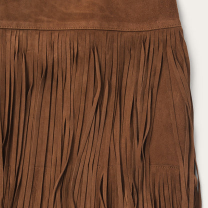 Suede Fringed Skirt Brown - Stetson
