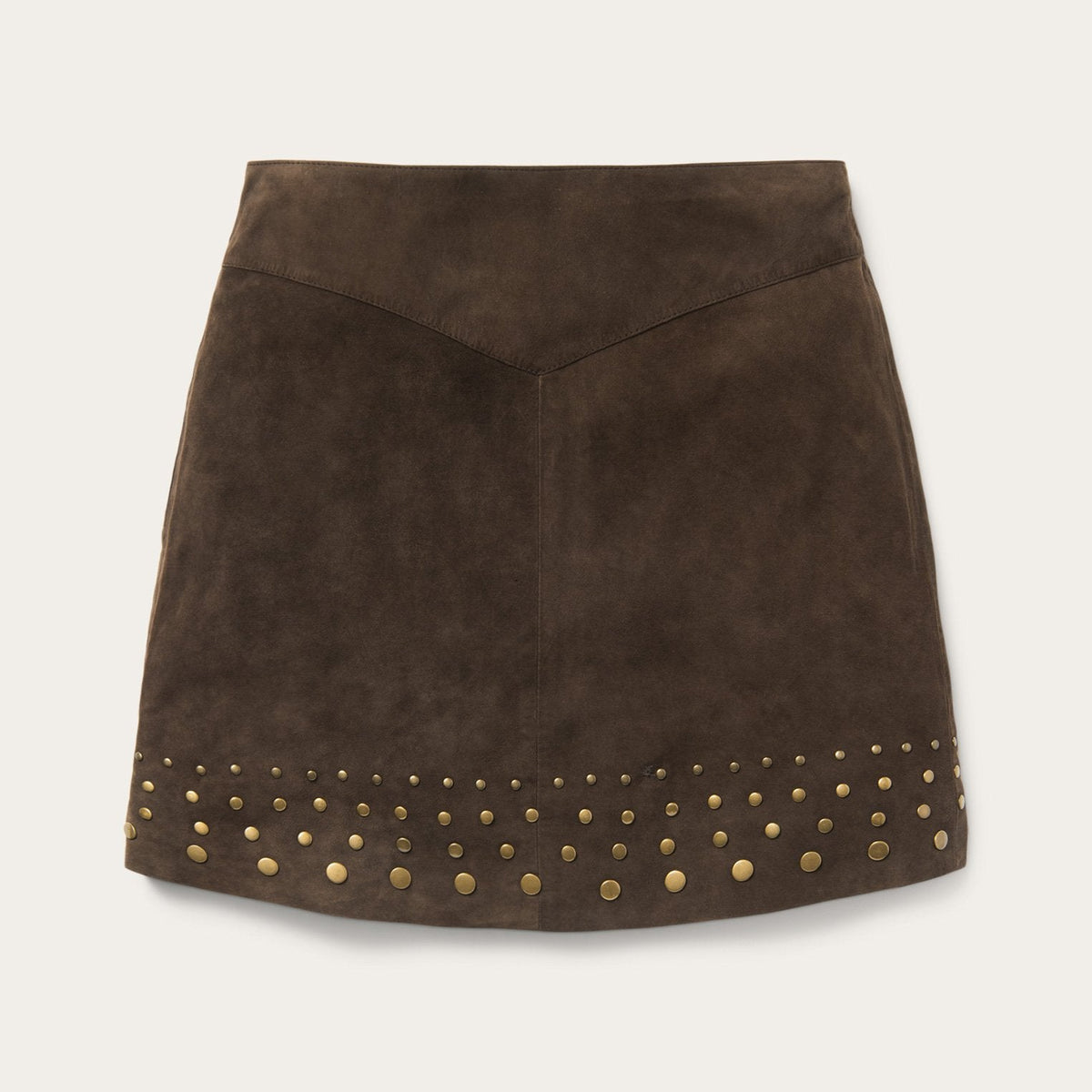 Lamb Suede Skirt with Nailheads Brown - Stetson