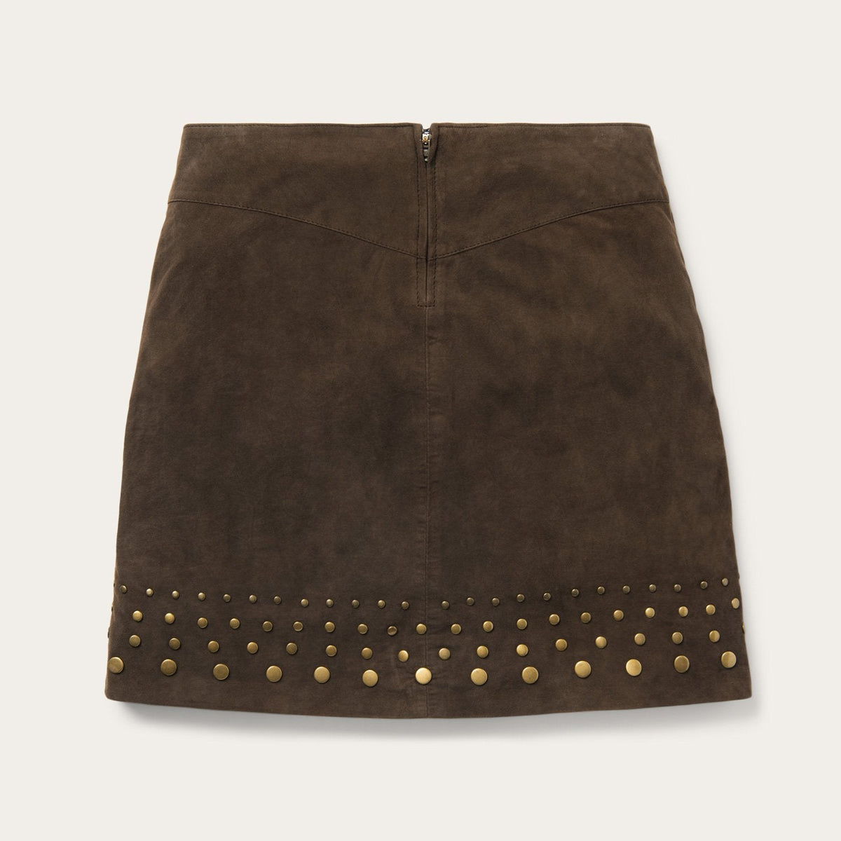 Lamb Suede Skirt with Nailheads Brown - Stetson