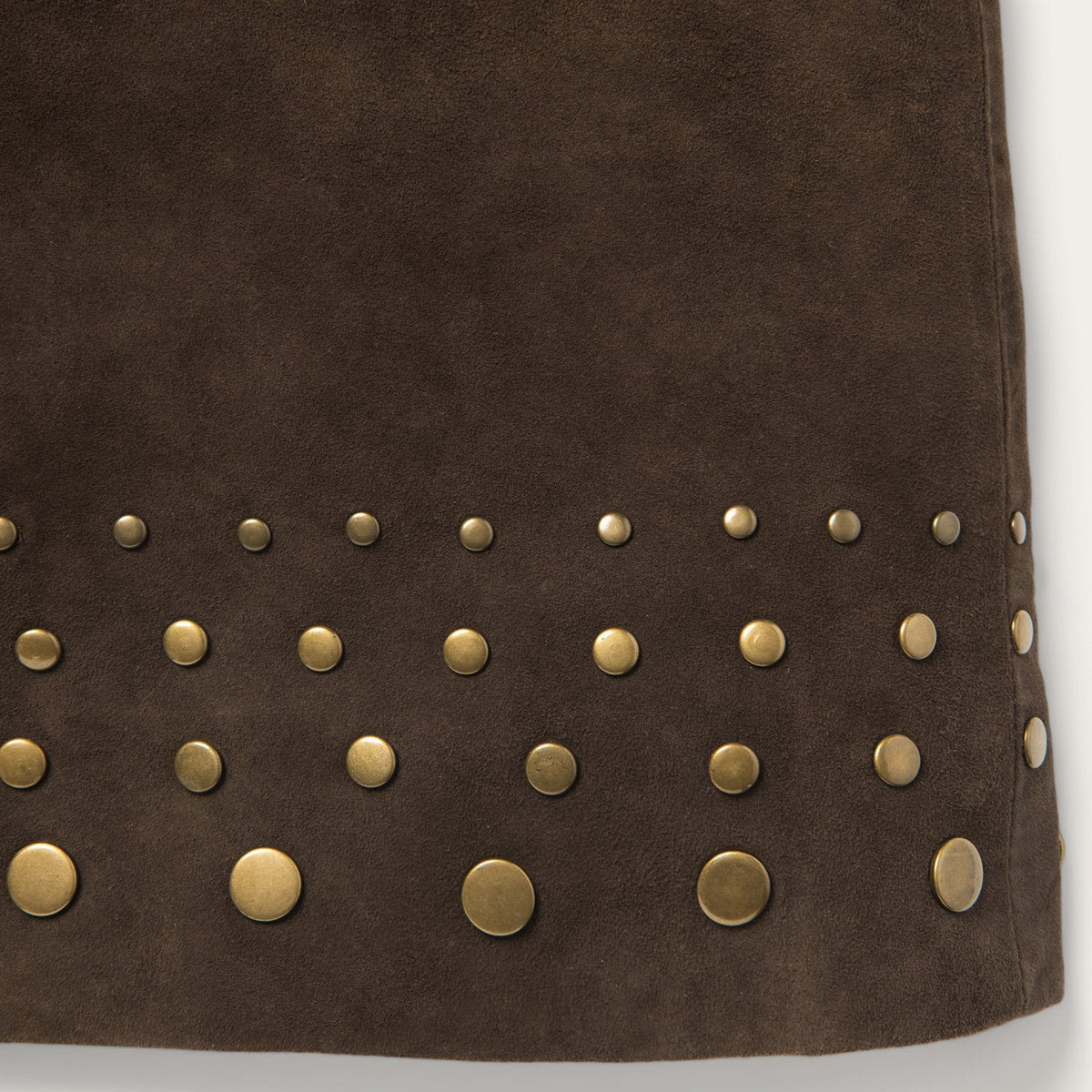 Lamb Suede Skirt with Nailheads Brown - Stetson
