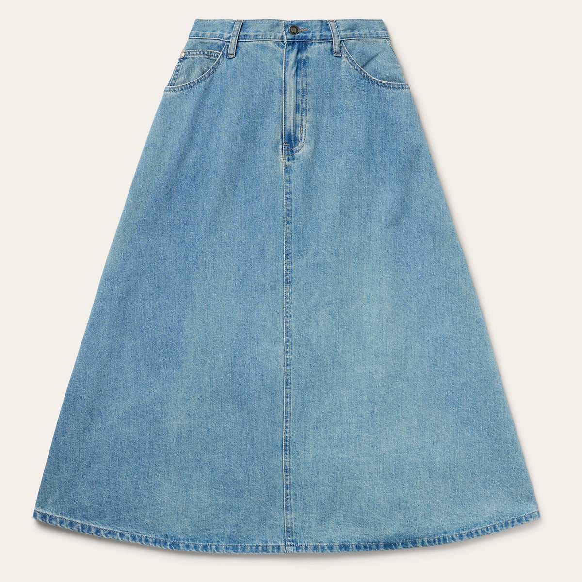 Light Wash Denim Skirt Blue - Stetson