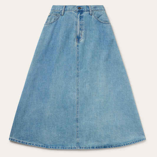 Light Wash Denim Skirt Blue - Stetson
